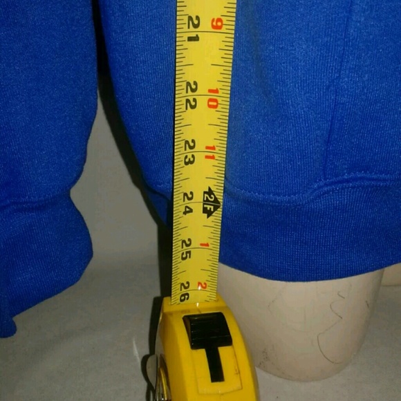 Gildan Blue Hoodie Long Sleeve Sweater - Picture 5 of 7